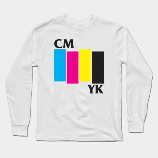 CMYK Black Flag Graphic Designer Long Sleeve T-Shirt